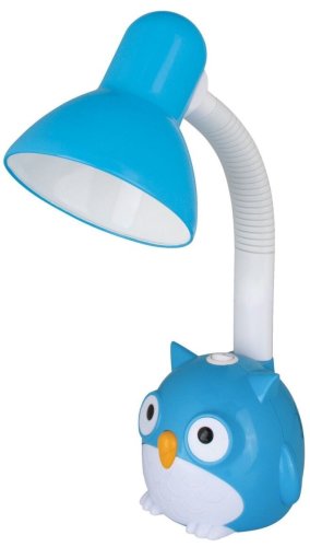 Светильник настольный Camelion "Сова" KD-380 С05 220В E27 40Вт Синий фото Светильник настольный Camelion "Сова" KD-380 С05 220В E27 40Вт Синий картинка